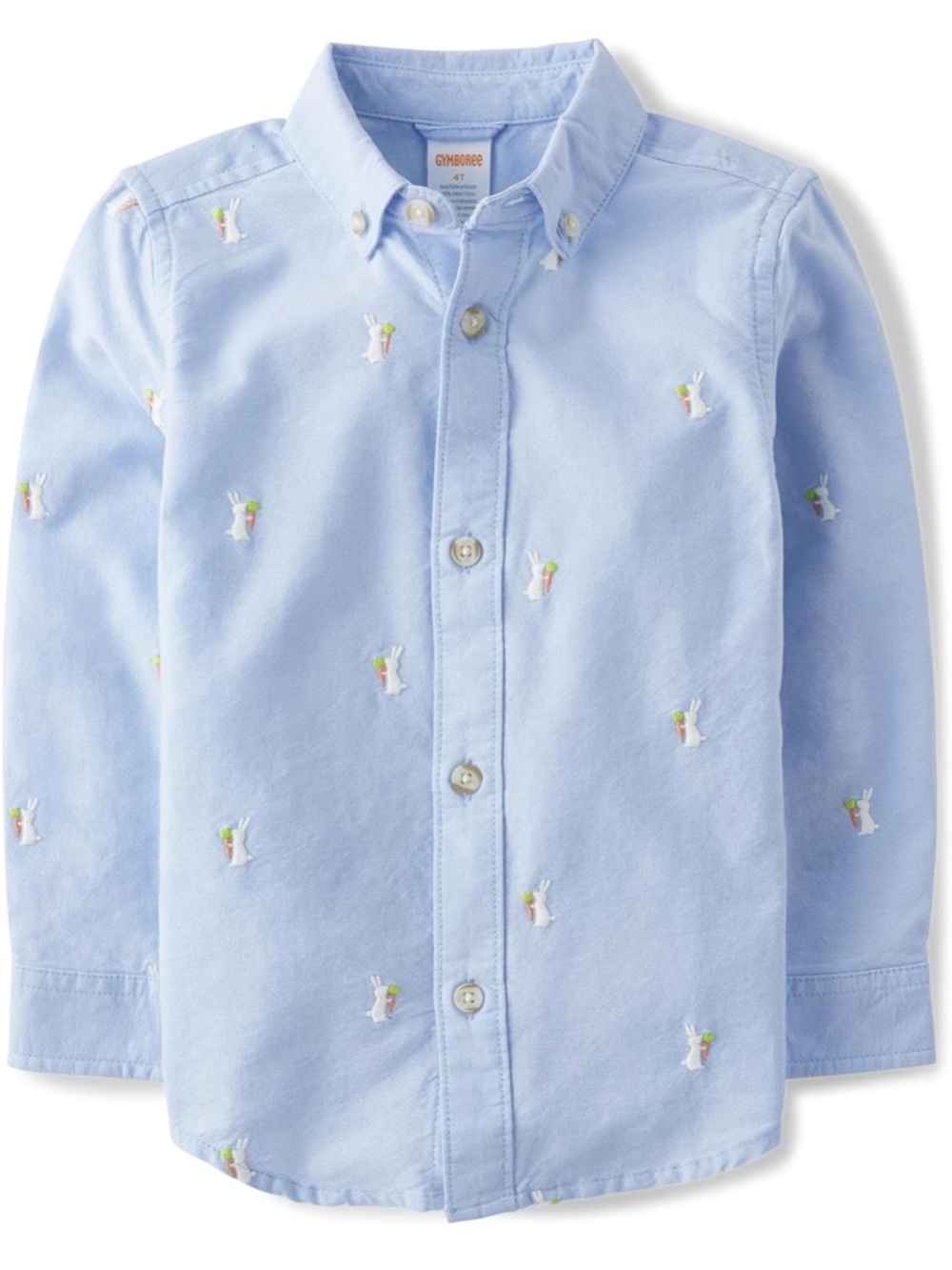 Like New Embroidered Bunny Button Up Shirt Oxford